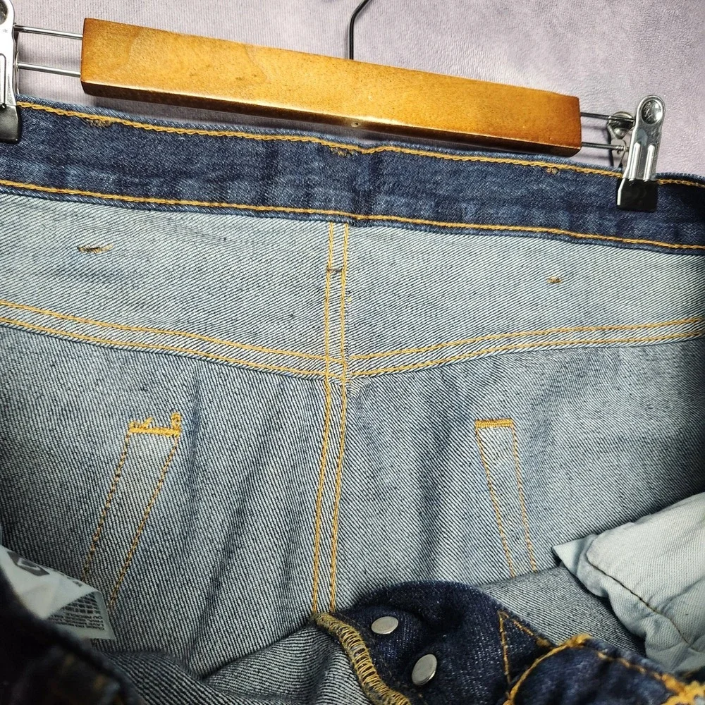 Levis 501 Original Fit Mens Jeans 38x30 Dark Wash‎ Button Fly Straight Leg